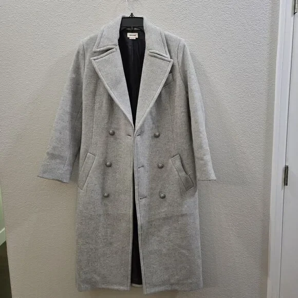Zadig & Voltaire Mulan Double Breasted Grey Coat Size S New - Picture 6 of 16